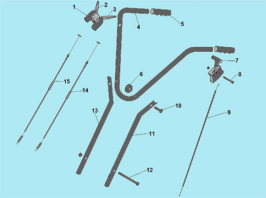 Тросы, рукоятки управления для Чемпион ВC 6712