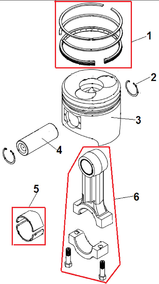 Поршень и шатун для Чемпион DG2200E