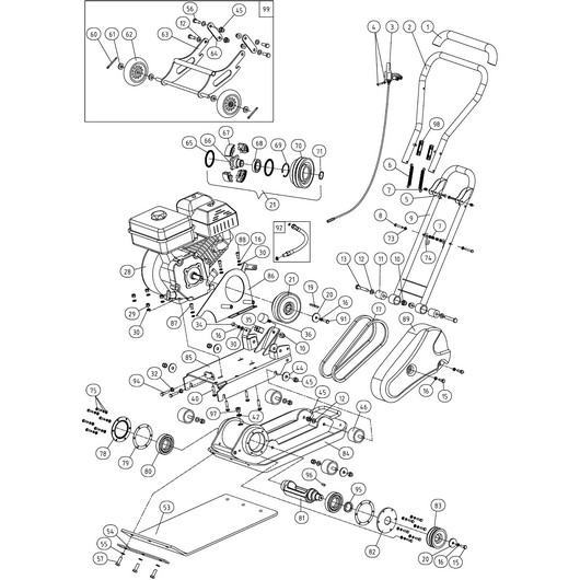 Рама и рукоятка для Чемпион PC6337F