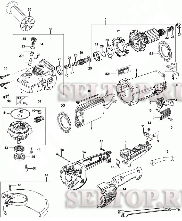 Схема подключения болгарки dewalt