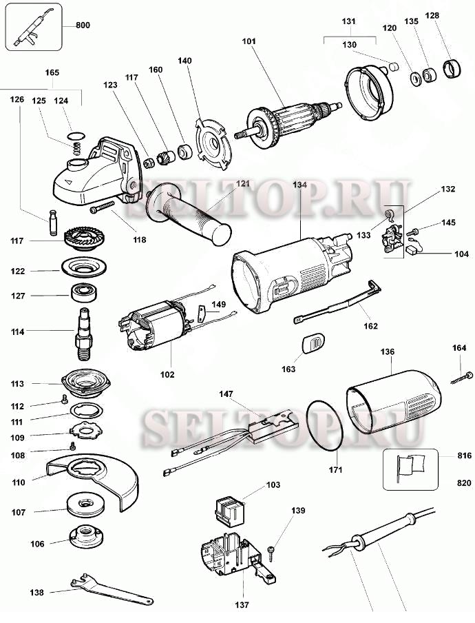 Схема подключения болгарки dewalt