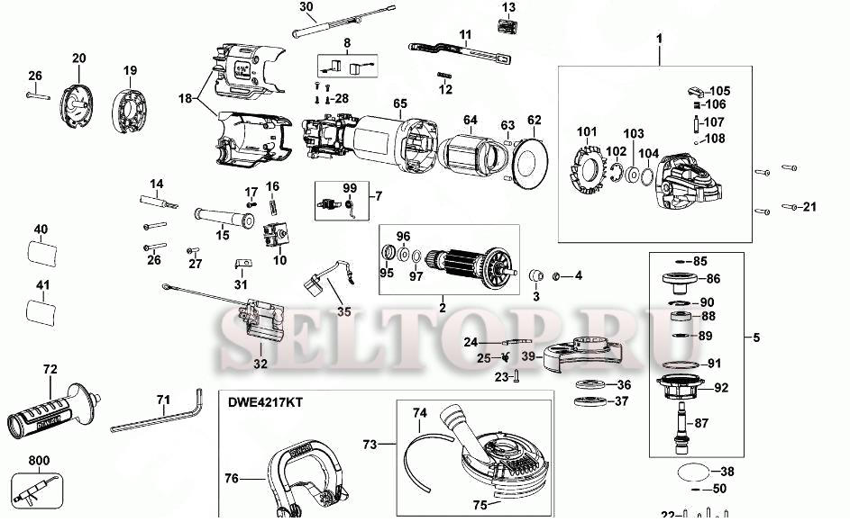 Схема подключения болгарки dewalt