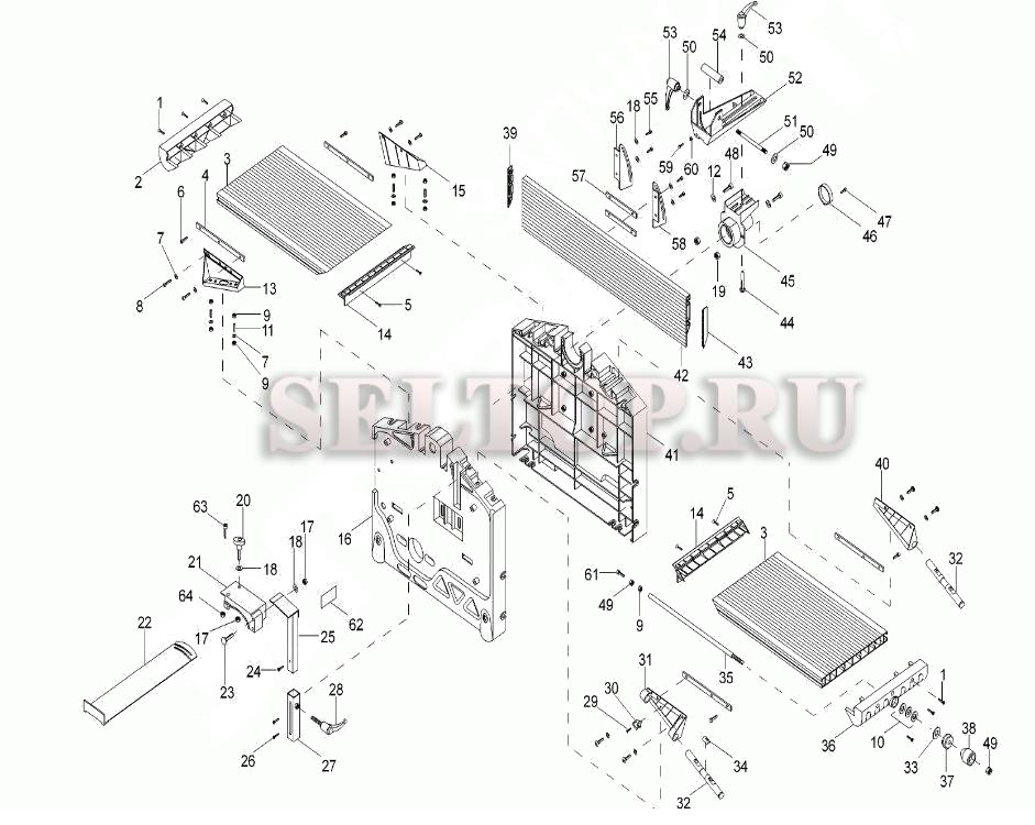 Запчасти для рейсмуса Dewalt D27300 тип 1 (СТОЛ)