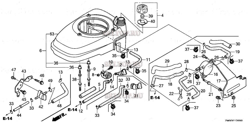 Кожух вентилятора (1) для Honda GCV160A A1A