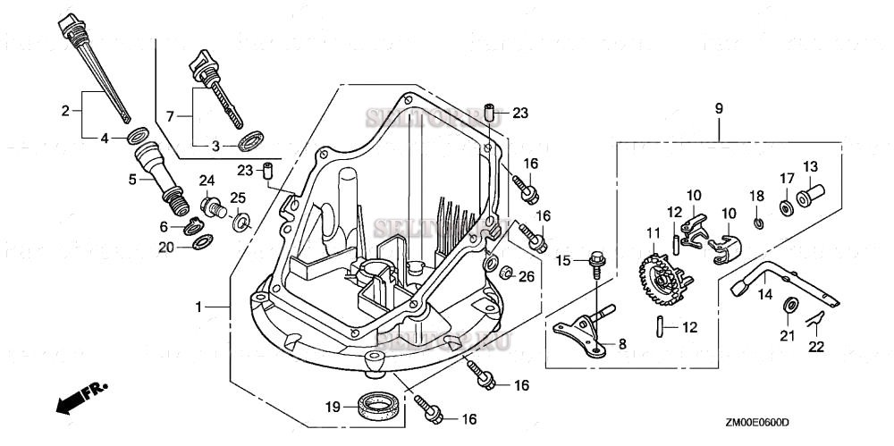 Масляный поддон для Honda GCV160A EHHB