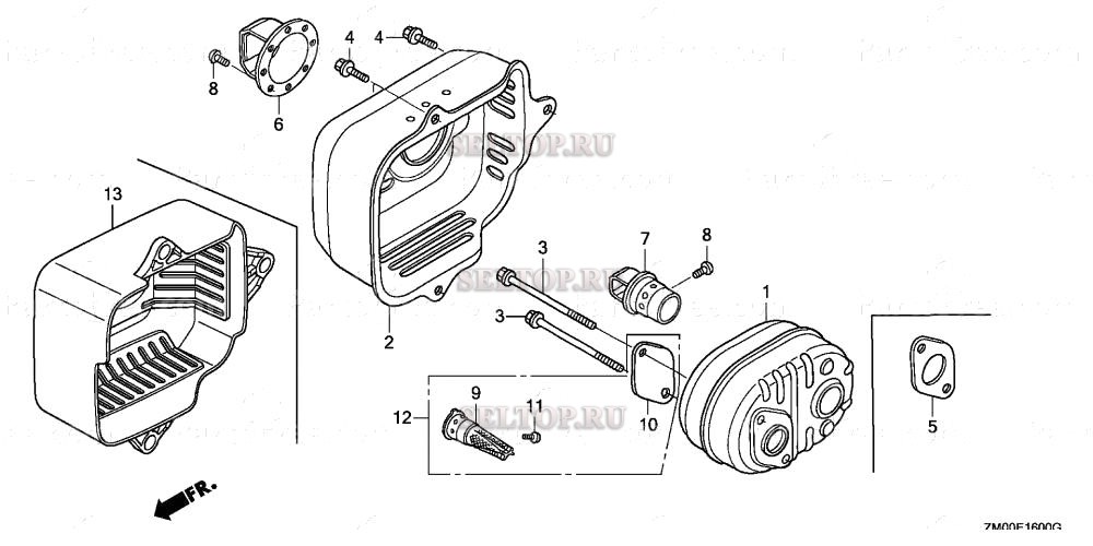 Глушитель для Honda GCV160A R3A1