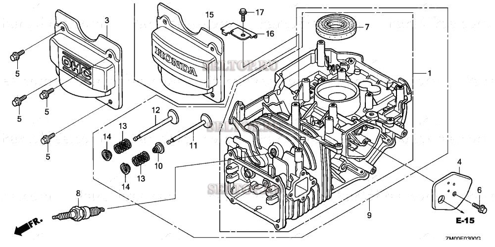 Блок цилиндров для Honda GCV160LA0 SBH