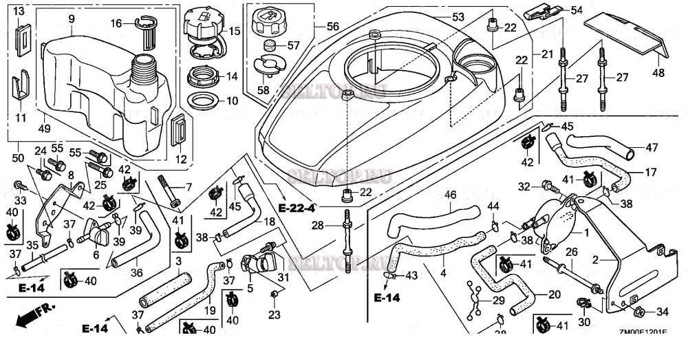 Кожух вентилятора (2) для Honda GCV160LA0 SBL