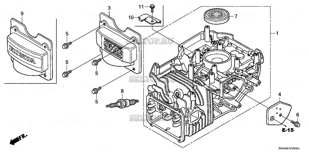 Блок цилиндров для Honda GCV190A BHH