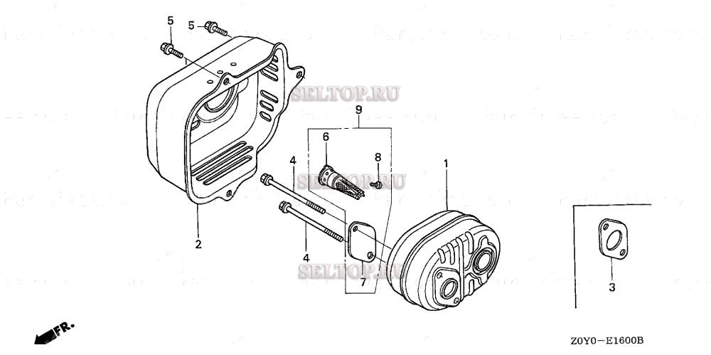 Глушитель для Honda GCV190A BHH
