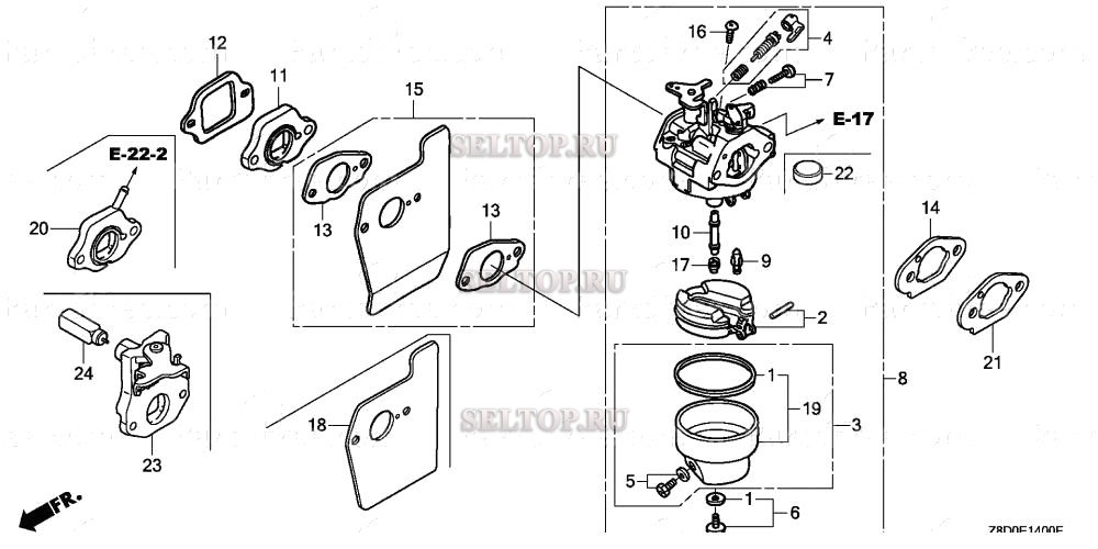 Карбюратор для Honda GCV190LA N5AF