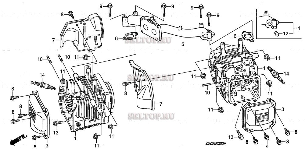 Цилиндр для Honda GCV530U AEE1