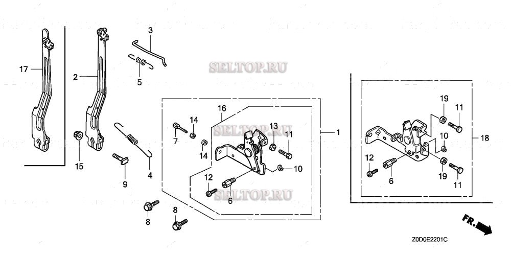Управление (rammer remote) (1) для Honda GX100 KRA2/A