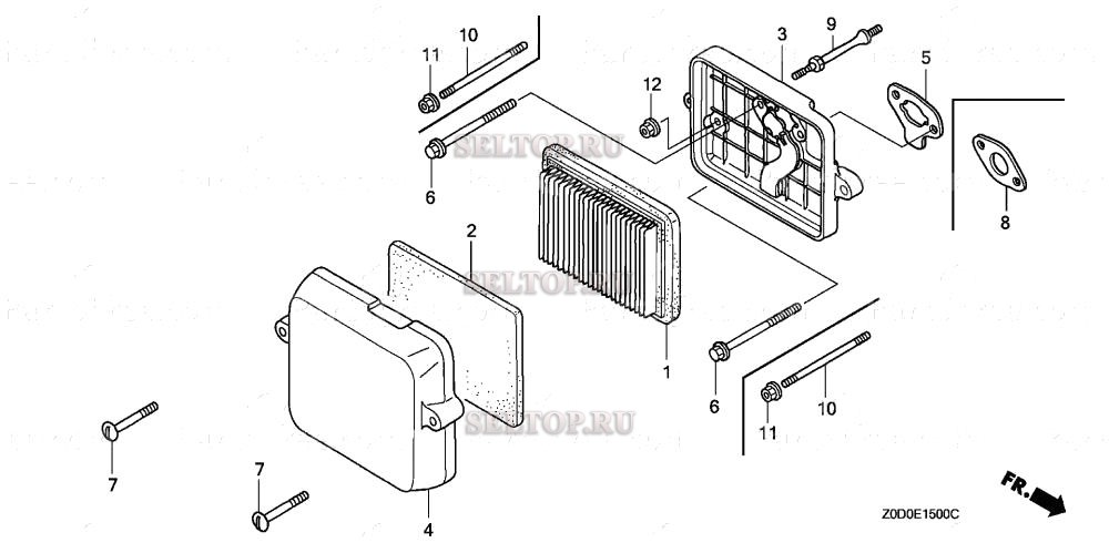 Воздушный фильтр для Honda GX100 KRB1