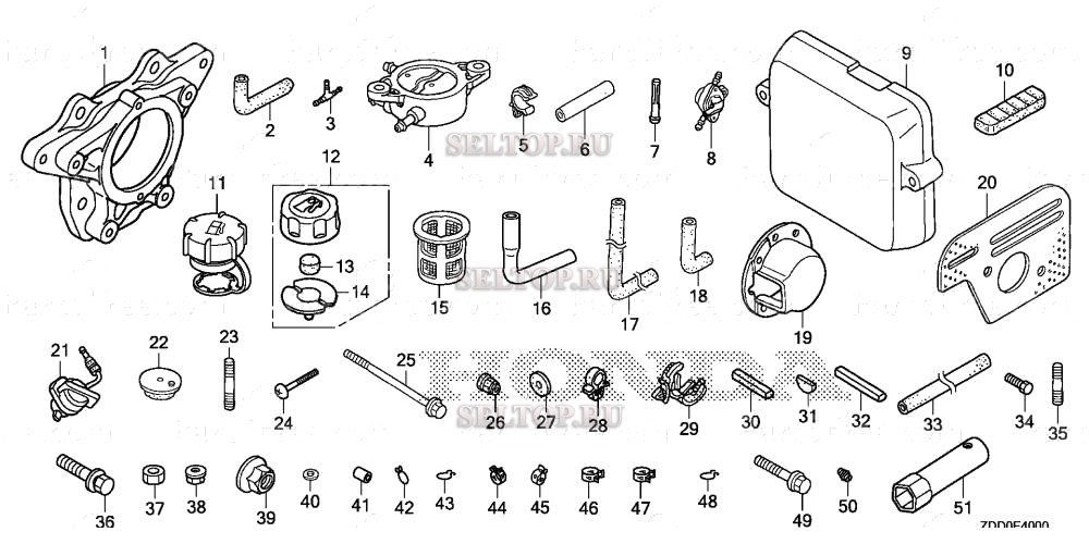 Прочие запчасти (1) для Honda GX100RT KRDA