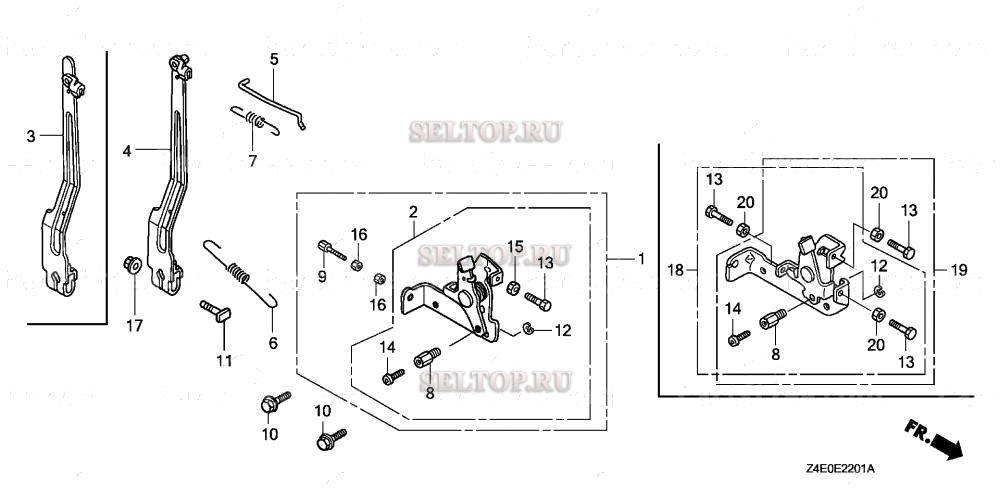 Управление (2) для Honda GX100U KRDA