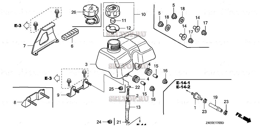 Топливный бак для Honda GX100U KRS