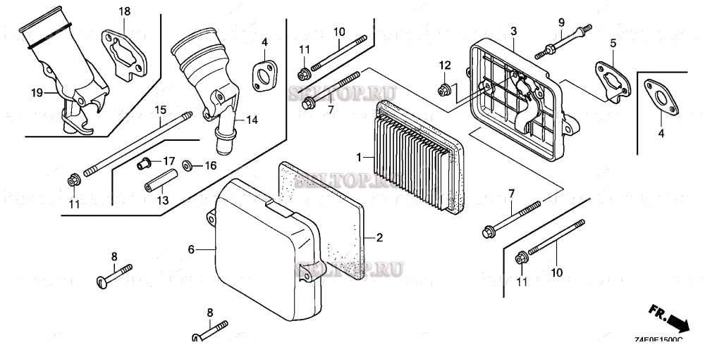 Воздушный фильтр для Honda GX100U KRT4