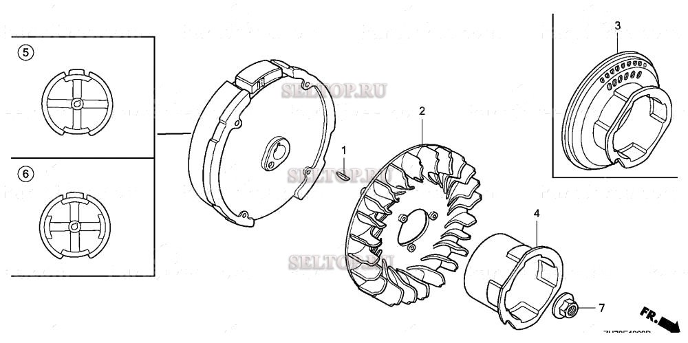 Маховик для Honda GX120K1 HX