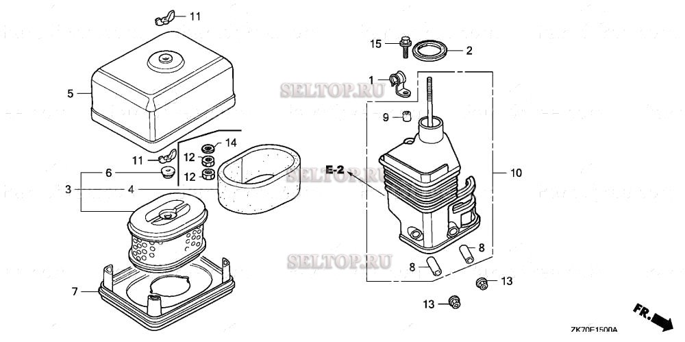 Воздушный фильтр (1) для Honda GX120K1 L1/A