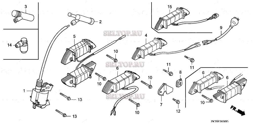 Катушка зажигания для Honda GX120K1 LJD2/A