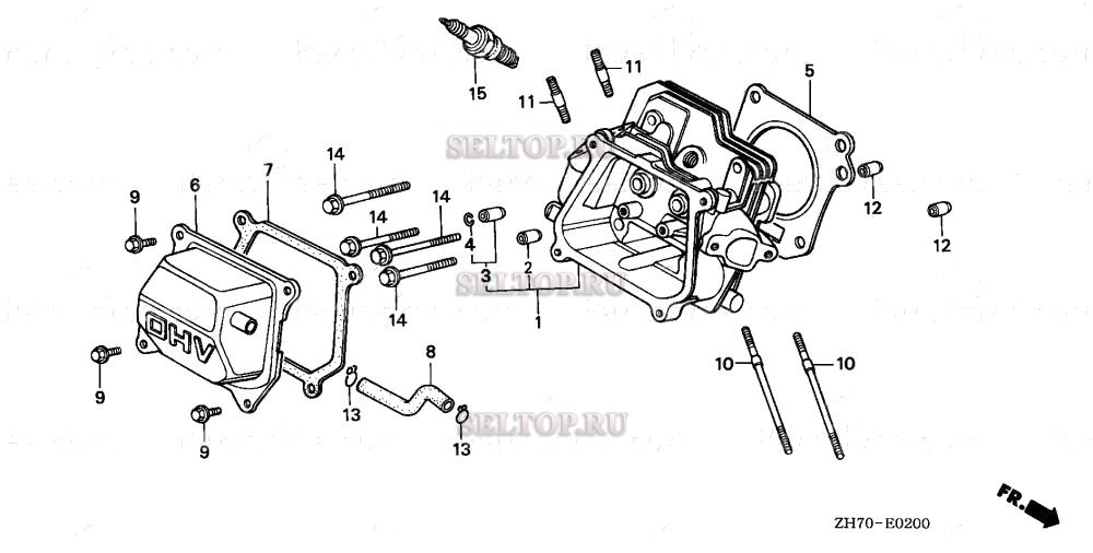 Головка цилиндра для Honda GX120K1 QMX2
