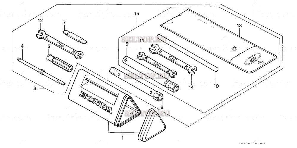 Инструмент (2) для Honda GX120K1 QTC2