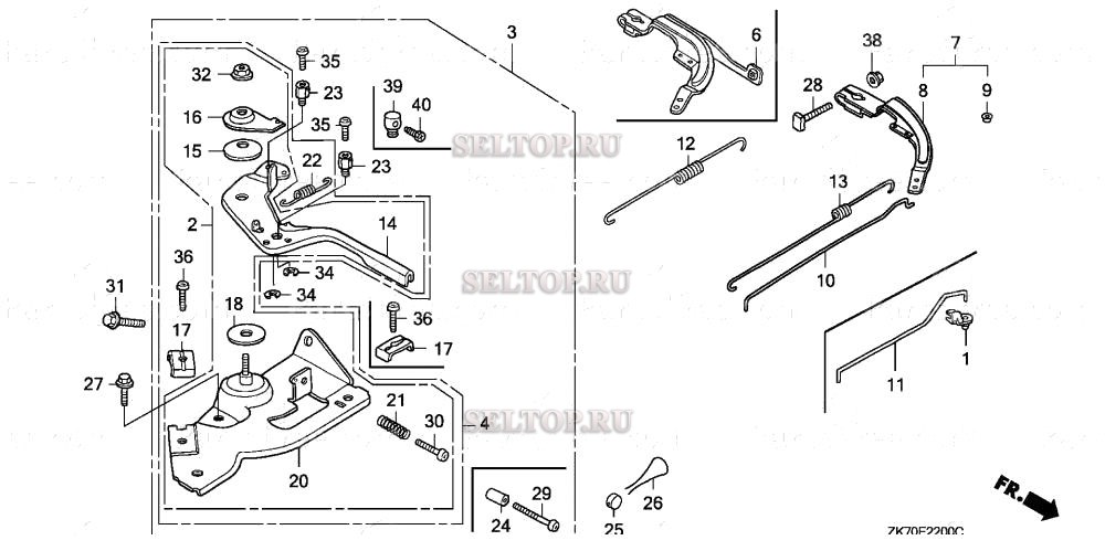 Управление (1) для Honda GX120K1 QX2/A