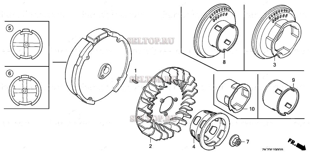 Маховик для Honda GX120K1 QX2/A