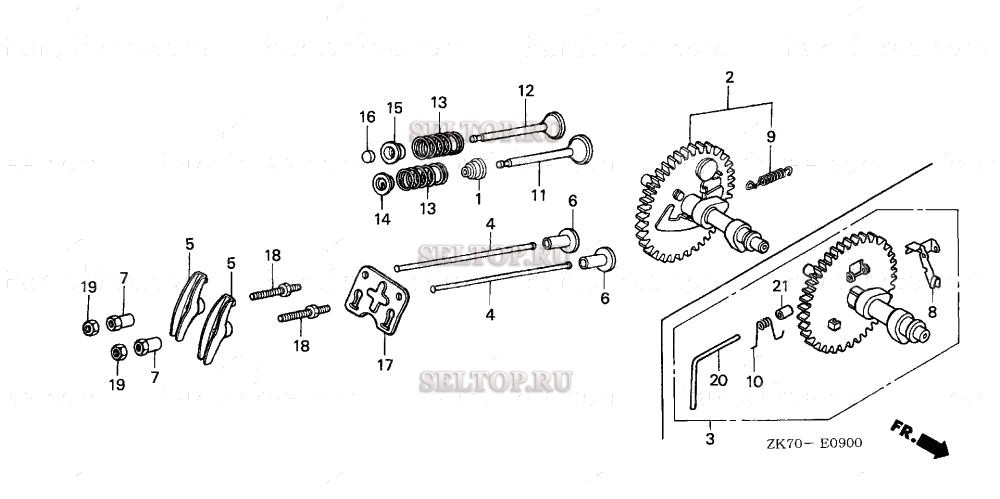 Распредвал для Honda GX120K1 QXC9/A