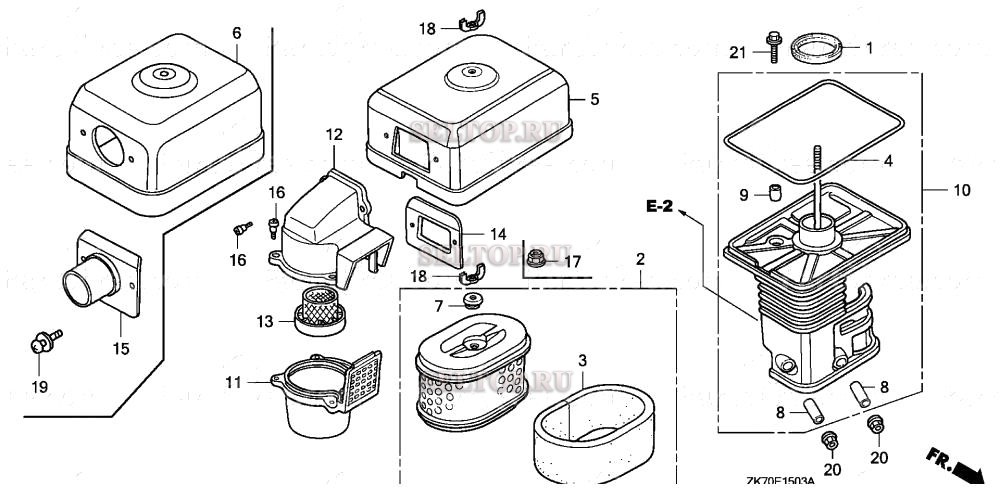 Воздушный фильтр (4) для Honda GX120K1 R1