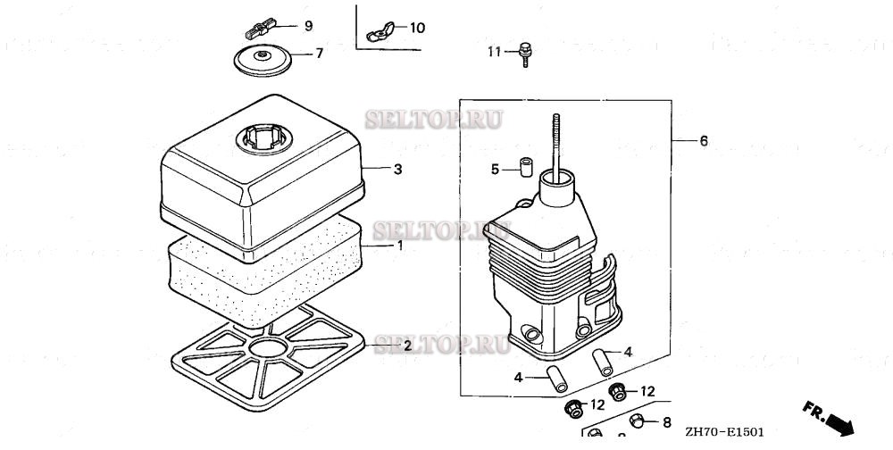 Воздушный фильтр (2) для Honda GX120K1 S1
