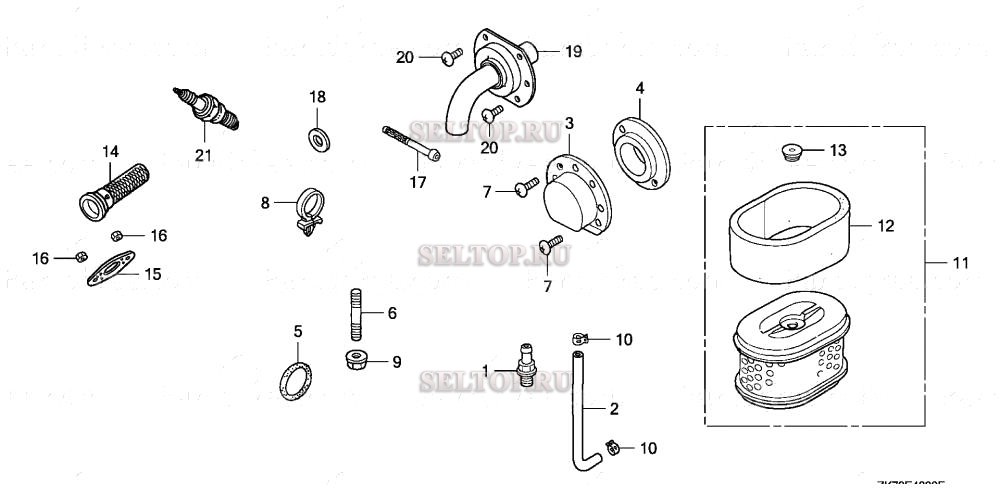 Прочие запчасти (1) для Honda GX120K1 SWX2/A