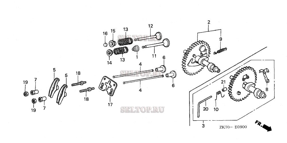 Распредвал для Honda GX120K1 WME2/A