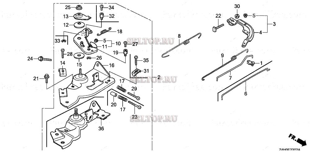 Управление (3) для Honda GX120RT2 KRS4