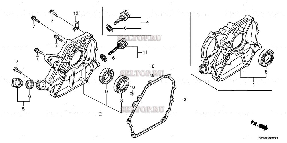 Крышка картера для Honda GX120T1 TX2