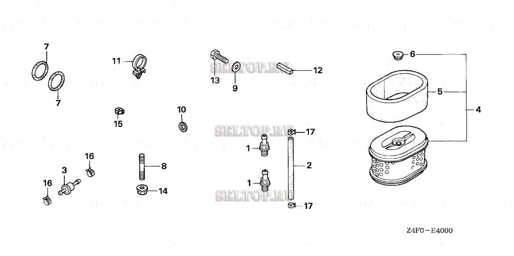 Прочие запчасти (1) для Honda GX120U1 DKR