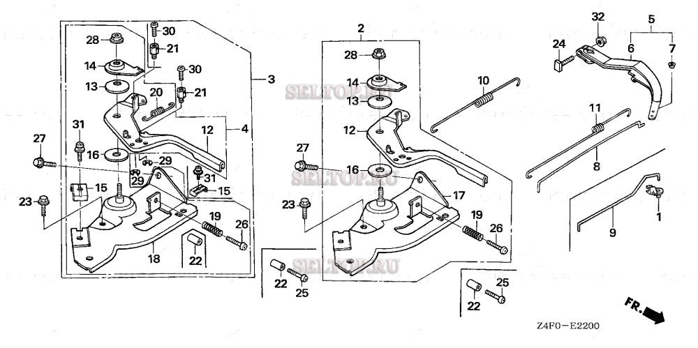 Управление (1) для Honda GX120U1 WKD6