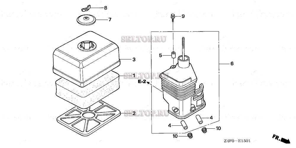 Воздушный фильтр (2) для Honda GX120U1 WKT6