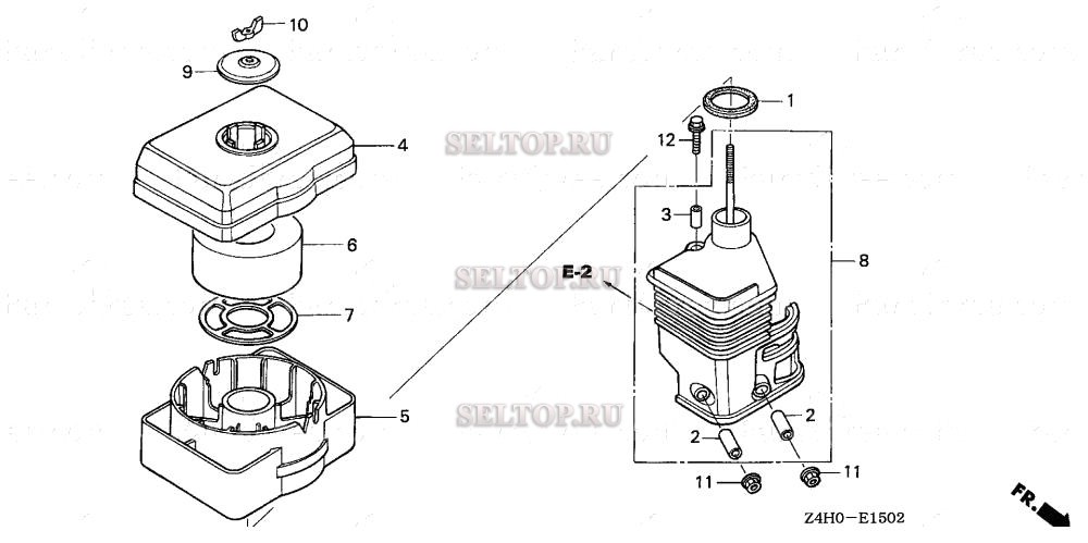 Воздушный фильтр (3) для Honda GX120UT1 QA2