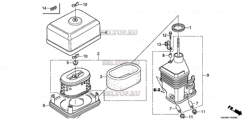 Воздушный фильтр (1) для Honda GX120UT1 QBC4
