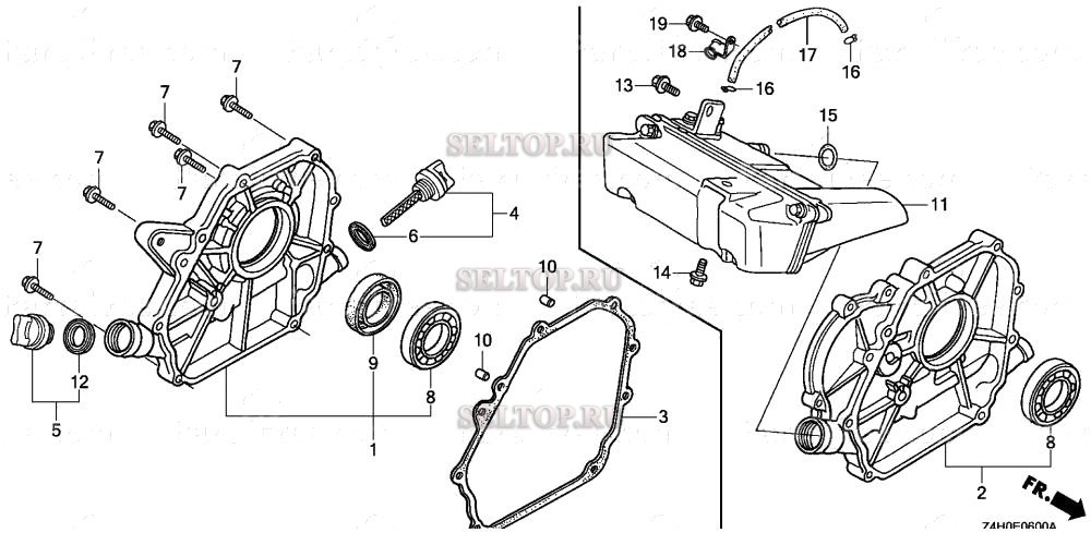 Крышка картера для Honda GX120UT1 QW24