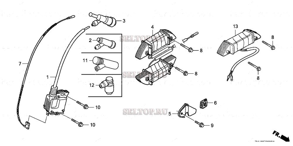Катушка зажигания для Honda GX120UT1 QW24