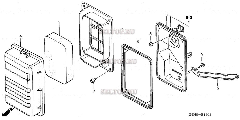 Воздушный фильтр (4) для Honda GX120UT1 VPR4