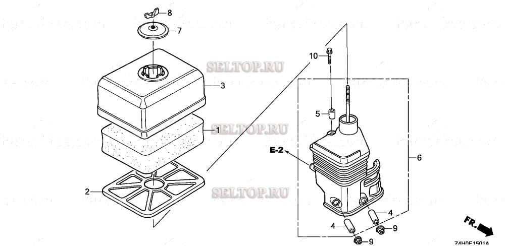 Воздушный фильтр (2) для Honda GX120UT2 WKT2