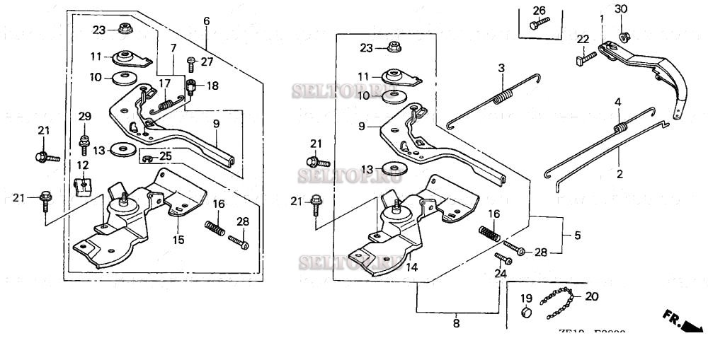Управление для Honda GX140 STR