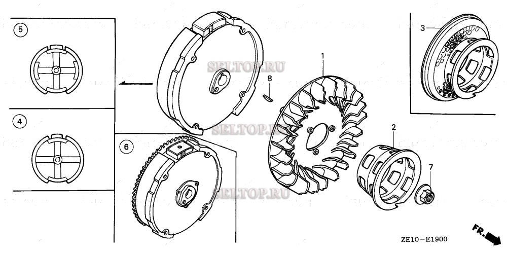 Маховик для Honda GX140 VA