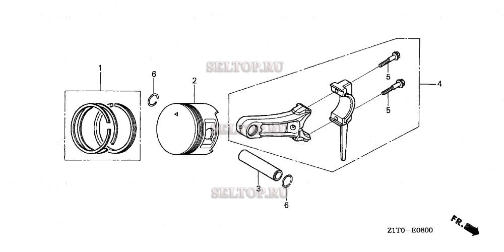 Поршень для Honda GX160H1 QX2