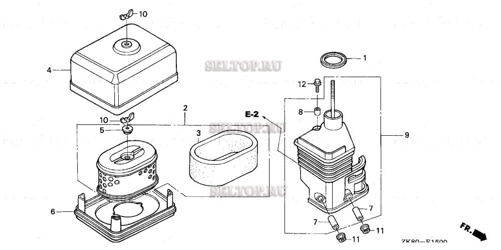 Воздушный фильтр (1) для Honda GX160K1 HX2/A