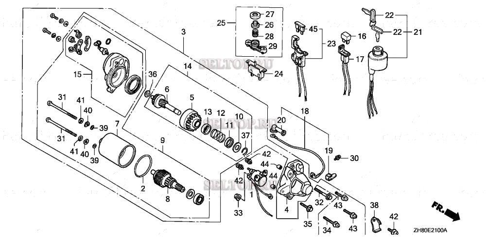Стартер для Honda GX160K1 HXE2